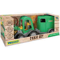 Wader Traktor-ładowarka z przyczepą na konia