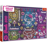 Trefl Puzzle 500 elementów hello kitty neon