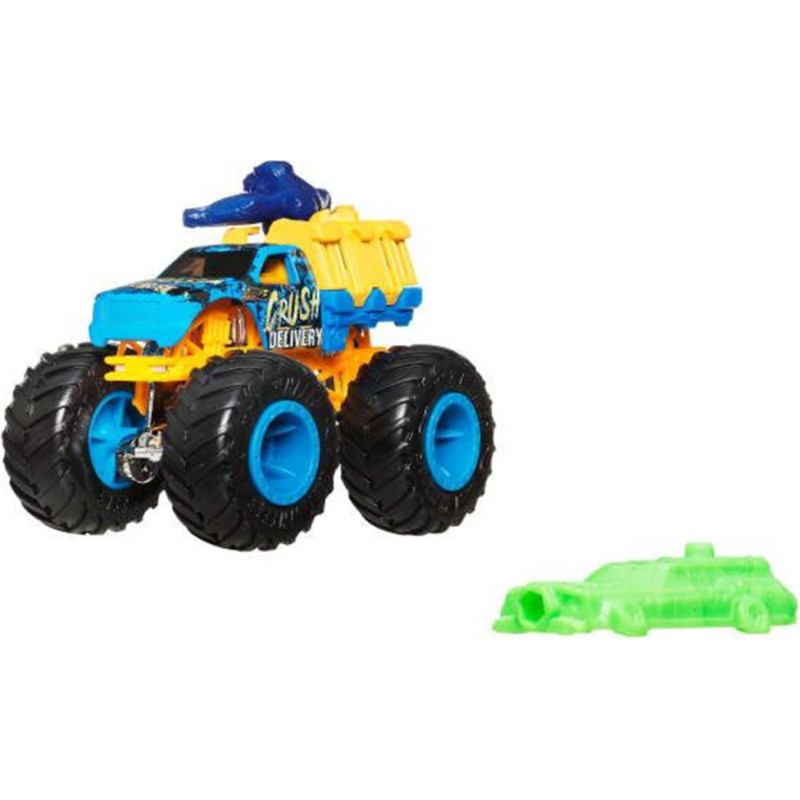 Mattel Hot Wheels Monster Trucks: Beast Bashers - Crush Delivery Die-Cast Vehicle (JCD79)