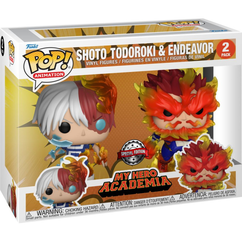 Funko Pop! 2-Pack Animation: My Hero Academia S9 - Shoto Todoroki  Endeavor (Special Edition) Vinyl Figure