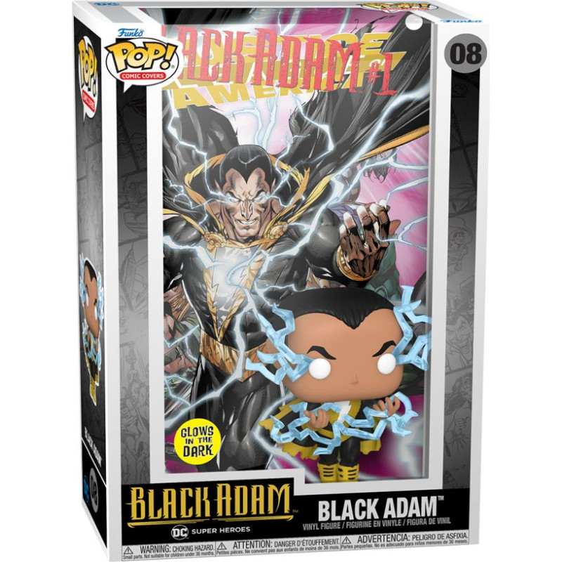 Funko Pop! Comic Covers: DC Super Heroes Black Adam  - Black Adam (Glows in the Dark) #08 Vinyl Figure