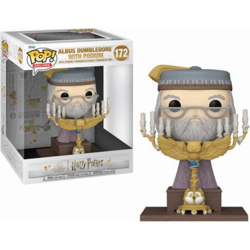 Funko Pop! Deluxe: Harry Potter Prisoner of Azkaban - Albus Dumbledore with Podium #172 Vinyl Figure