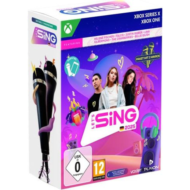 XSX Lets Sing 2025 + 2 Mics Xbox Series X video spēle