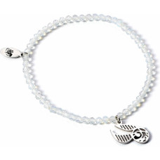 Carat Shop Harry Potter - Semi Precious Stone Bracelet with Sterling Silver Golden Snitch Charm (HPCR0584)