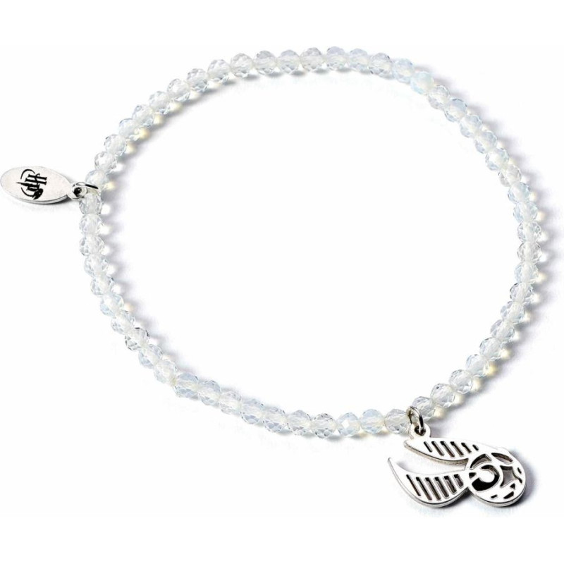 Carat Shop Harry Potter - Semi Precious Stone Bracelet with Sterling Silver Golden Snitch Charm (HPCR0584)