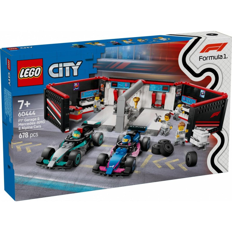 Lego Klocki city 60444 f1 garaż i bolidy mercedes-amg i alpine