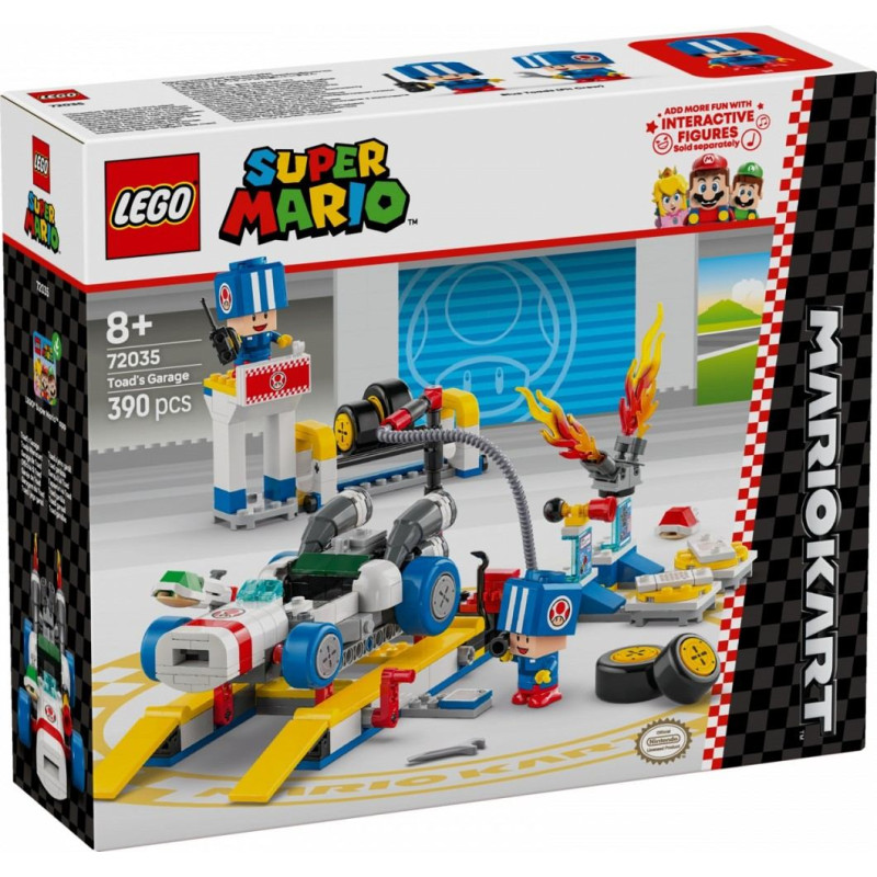 Lego Klocki super mario 72035 mario kart - toad i jego garaż
