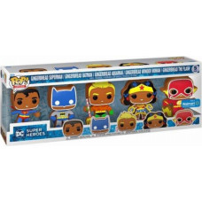 Funko Pop! 5-Pack Heroes: DC Super Heroes - Gingerbread Superman / Gingerbread Batman / Gingerbread Aquaman / Gingerbread Wonder Woman / Gingerbread The Flash (Special Edition) Vinyl Figures