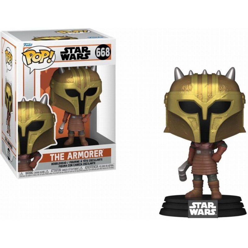 Funko Pop! Disney Star Wars: The Mandalorian - The Amorer #668 Bobble-Head Vinyl Figure