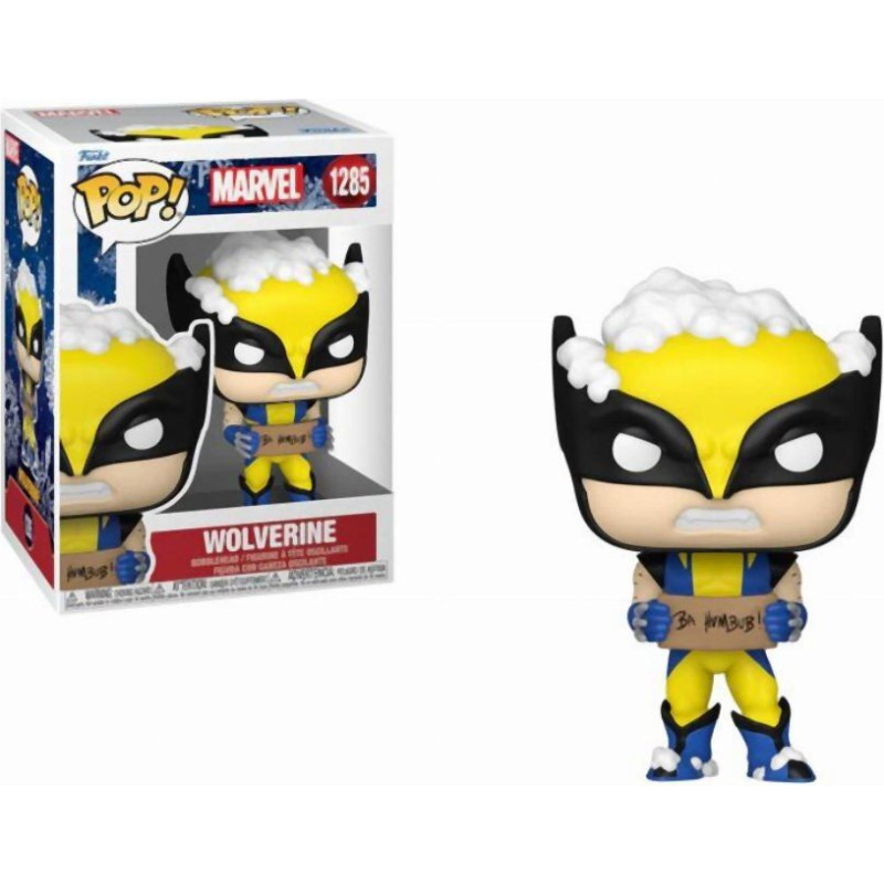 Funko Pop! Marvel: Holiday - Wolverine with Sign #1285 Bobble-Head Vinyl Figure