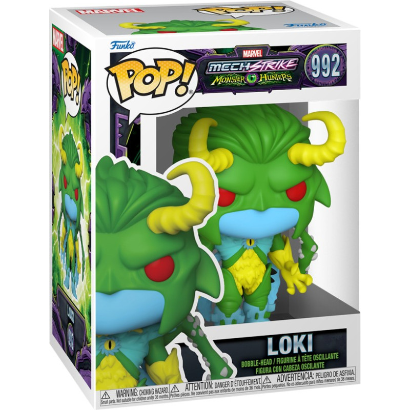 Funko Pop! Marvel: Mech Strike Monster Hunters - Loki #992 Bobble-Head Vinyl Figure