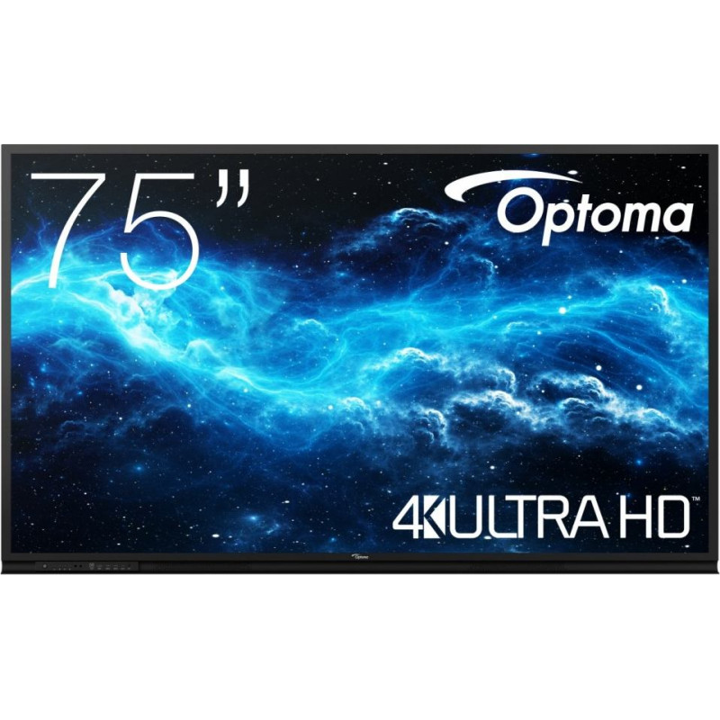 Optoma monitor interaktywny 75 cali 3752rk infrared,40pkt,4k,2x20w,usb-c,wifi+bt,android13