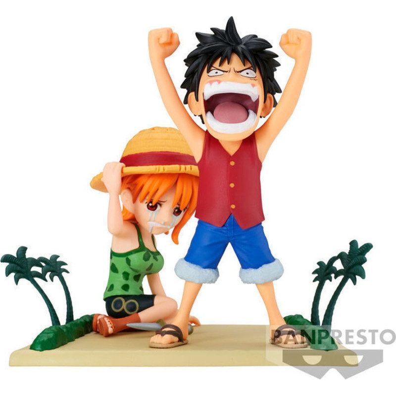 Banpresto WCF - Log Stories: One Piece - Luffy  Nami Statue (7cm) (89111)