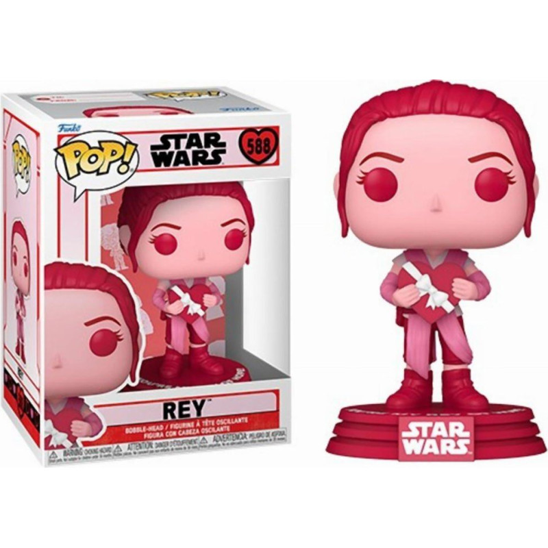 Funko Pop! Disney Star Wars: Valentines S3 - Rey #588 Bobble-Head Vinyl Figure