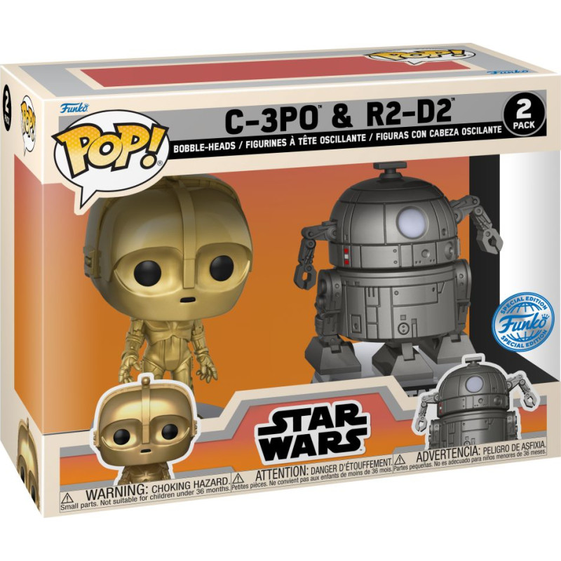 Funko Pop! Disney: Star Wars Concept - C-3PO  R2-D2  (Exclusively at Disney) 2-Pack Bobble-Heads Vinyl Figures