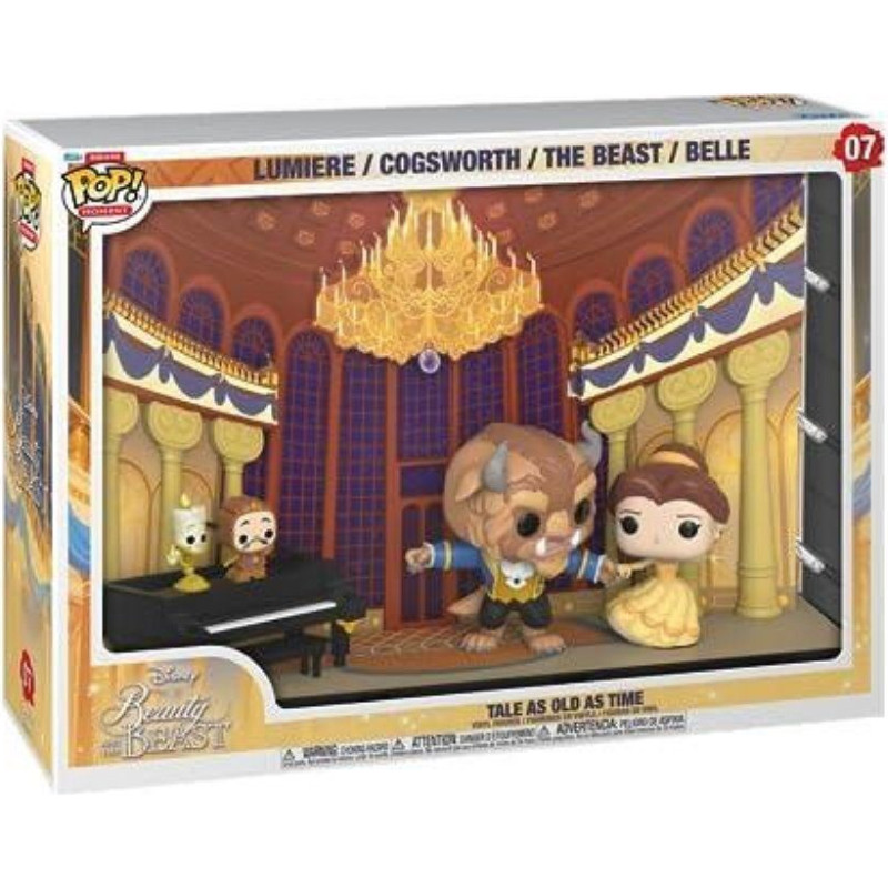 Funko Pop! Moment Deluxe: Disney Beauty and the Beast - Tale as Old as Tim (Lumiere/Cogsworth/The Beast/Belle) #07 Vinyl Figures