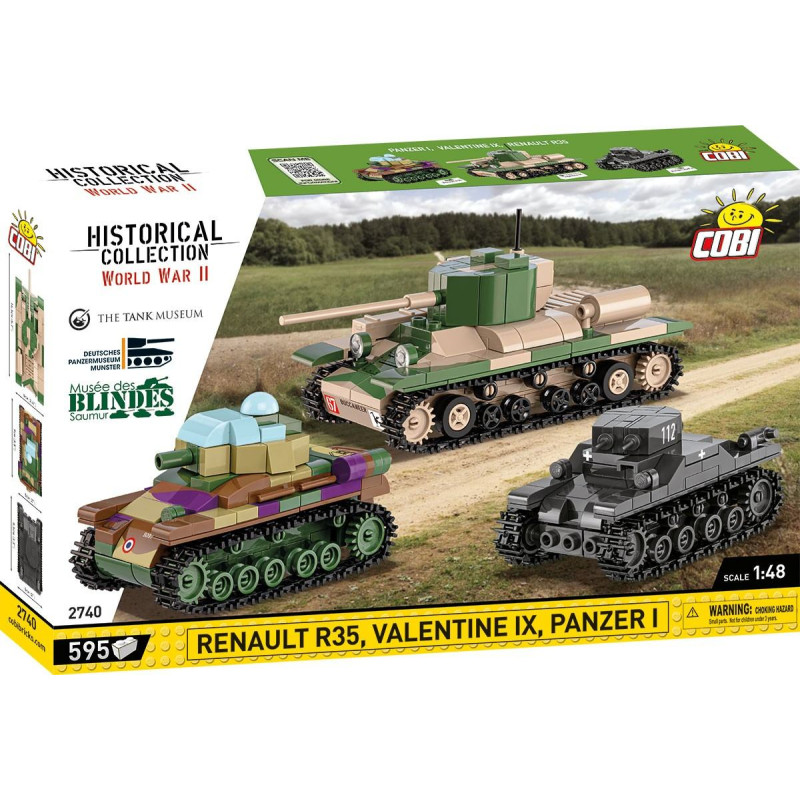 Cobi Klocki Klocki renault r35 - valentine ix - panzer i