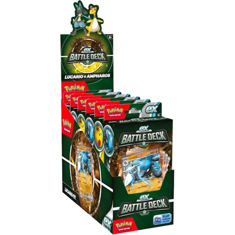 Pokemon TCG Ampharos ex / Lucario ex Battle Deck Display (6)
