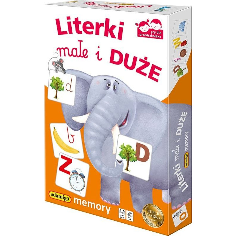 Adamigo Gra memory literki małe i duże