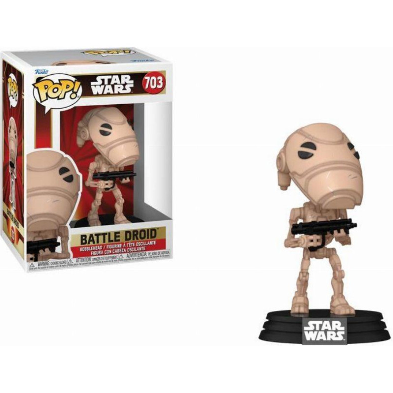 Funko Pop! Disney Star Wars: EP1 The Phantom Menace Anniversary - Battle Droid #703 Bobble-Head Vinyl Figure