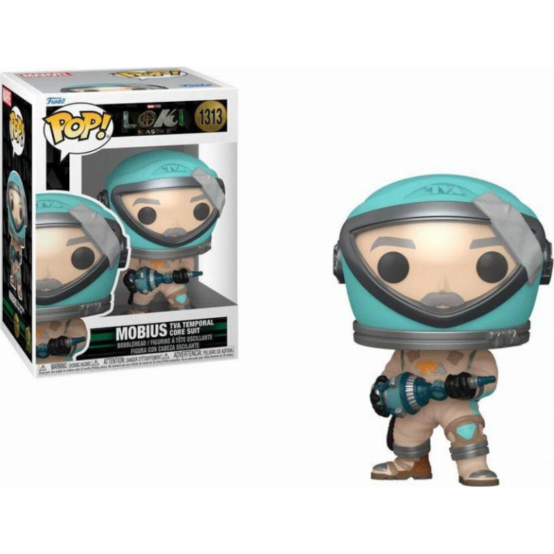 Funko Pop! Marvel: Loki Season 2 - Mobius (TVA Temporal Core Suit) #1313 Bobble-Head Vinyl Figure