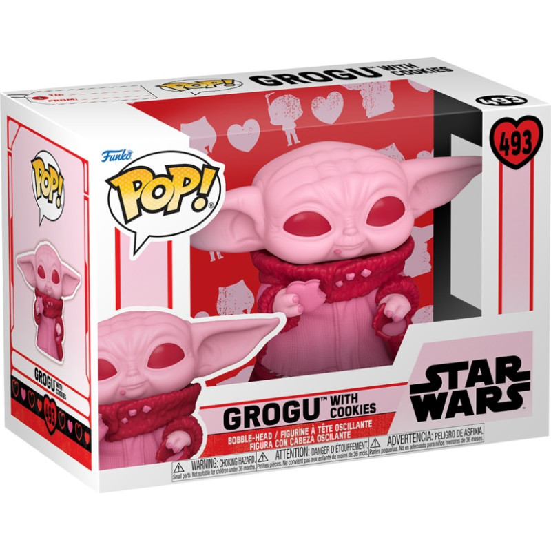 Funko Pop! Star Wars: Valentines S2 - Grogu with Cookies #493 Bobble-Head Vinyl Figure