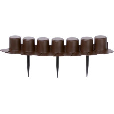 GARDEN PALISADE LAWN EDGE 405CM IPAL 7 BROWN