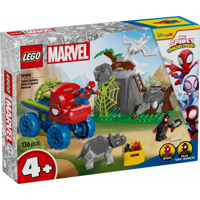 Lego Klocki spidey 11199 misja ratunkowa zespołu spidey'ego w dinoterenówce