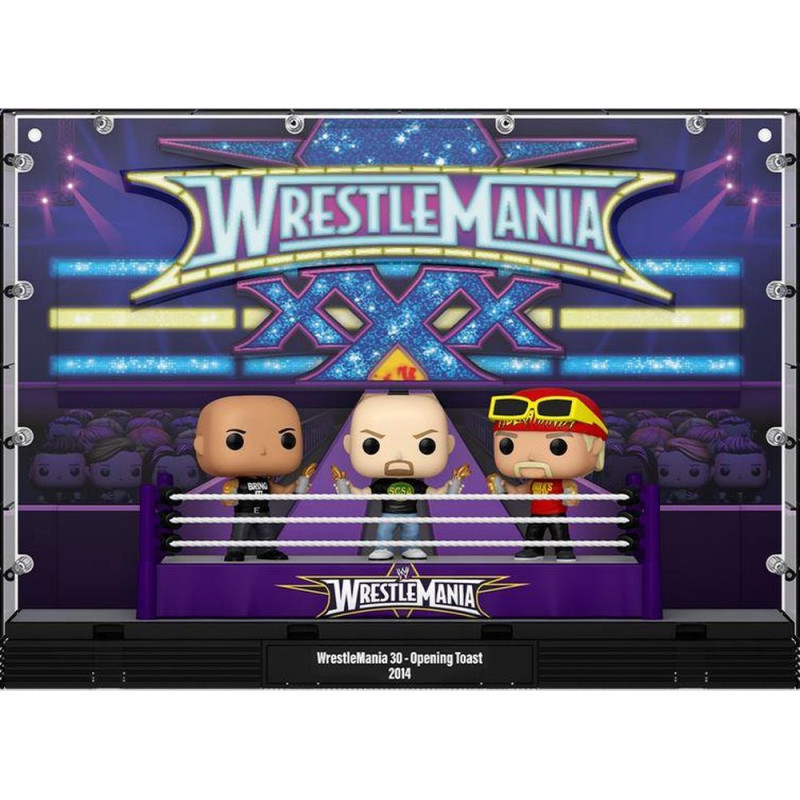 Funko Pop! Moment Deluxe: WWE - Wrestlemania 30 Opening Toast The Rock/ Stone Cold Steve Austin/ Hulk Hogan #05 Vinyl Figure