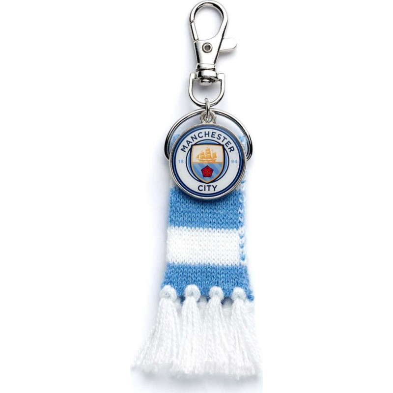 Carat Shop Manchester City FC - Blue Scarf and Logo Charm Backpack Hanger (MCBH0002)