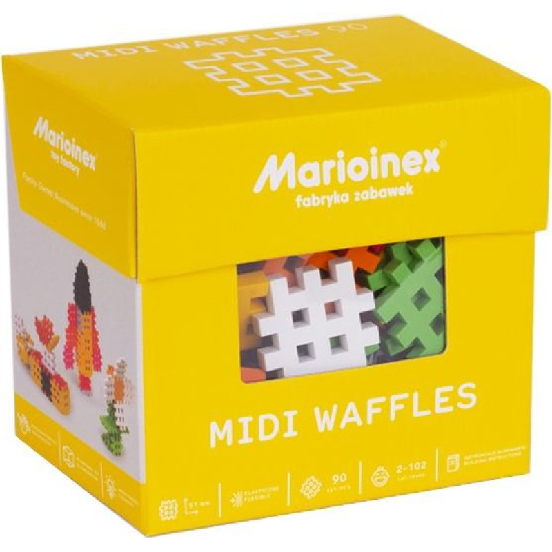 Marioinex Klocki waffle midi 90 elementów