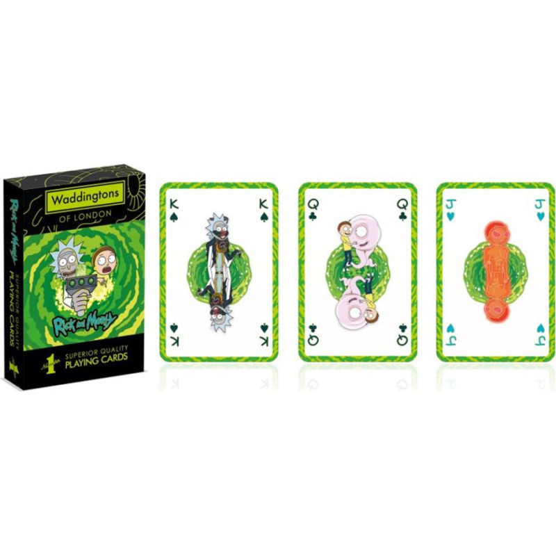 ''Winning Moves'' Winning Moves: Waddingtons No.1 - Rick and Morty Playing Cards NEW 2022 (WM02910-EN1)