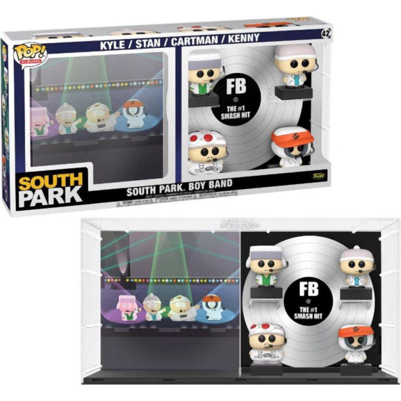 Funko Pop! Albums Deluxe: South Park Boy Band - Kyle / Stan / Cartman / Kenny Boyband (The #1 Smash Hit) #42 Vinyl Figures