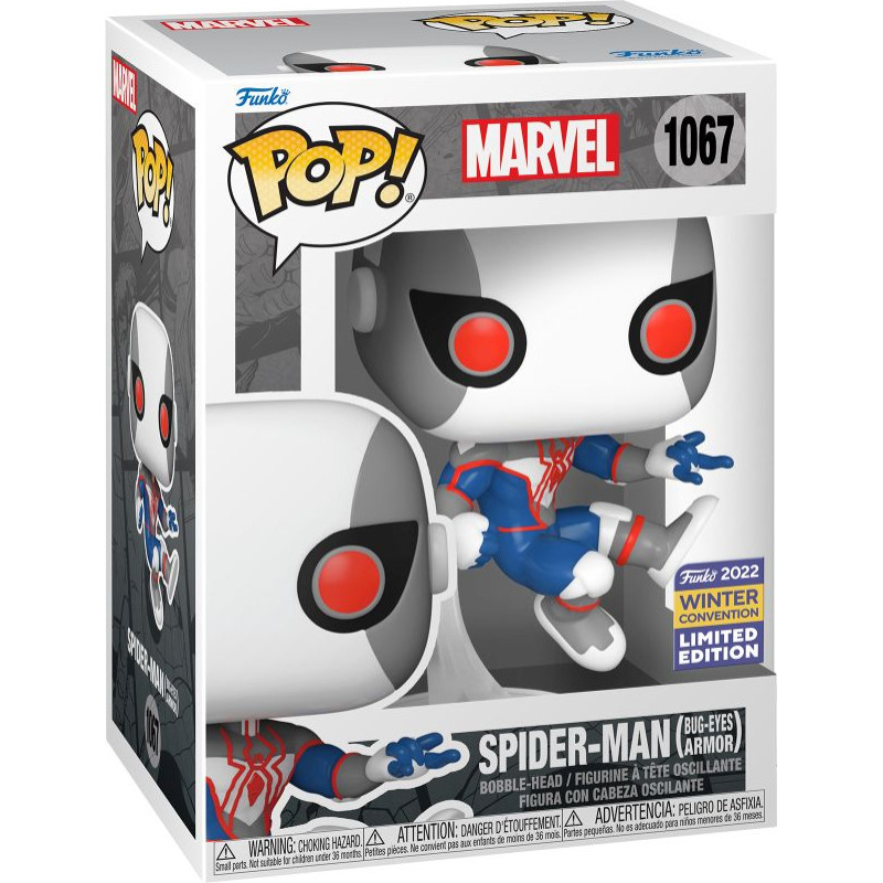 Funko Pop! Marvel Comics - Spider-Man (Bug-Eyes Armor) (Convention Limited Edition) #1067 Bobble-Head Vinyl Figure