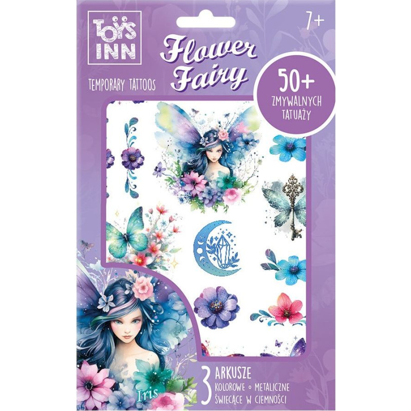 Stnux Tatuaże flower fairy iris fiolet