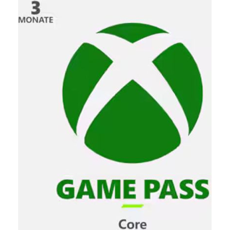 Microsoft Xbox Live Game Pass Core 3 Months - dāvanu karte