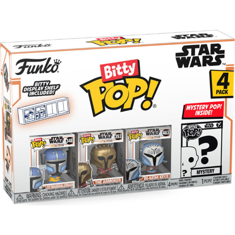 Funko Bitty Pop! 4-Pack Star Wars: The Mandalorian - Heavy (Infantry) Mandalorian Vinyl Figures