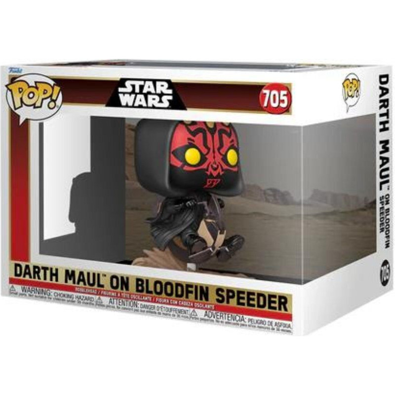 Funko Pop! Deluxe Disney: Star Wars EP1 The Phantom Menace Anniversary - Darth Maul on Bloodfin Speeder #705 Bobble-Head Vinyl Figure