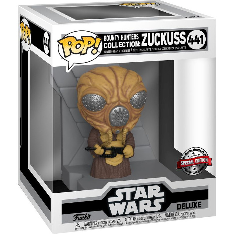 Funko Pop! Deluxe: Star Wars Bounty Hunters Collection - Zuckuss (Metallic) (Special Edition) #441 Bobble-Head Vinyl Figure