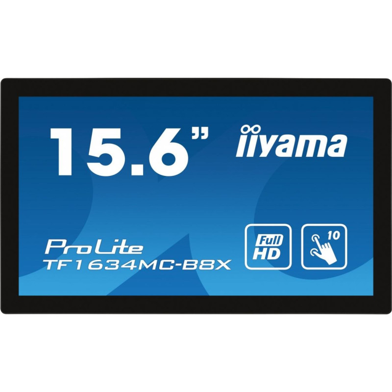 Iiyama Monitor 15.6 cala tf1634mc-b8x ips,poj.10pkt.450cd,ip65,7h,hdmi,dp
