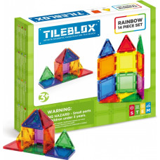 Magformers Klocki magnetyczne tileblox zestaw tęczowy 14 elementów