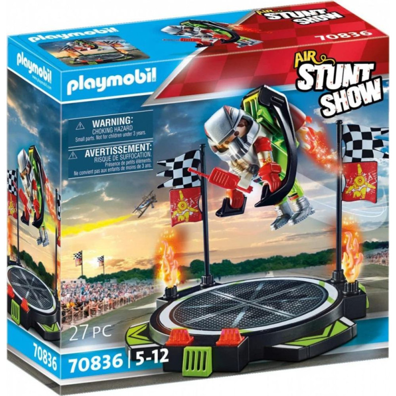 Playmobil Zestaw figurek stunt show 70836 lotniczy pokaz kaskaderski: plecak odrzutowy