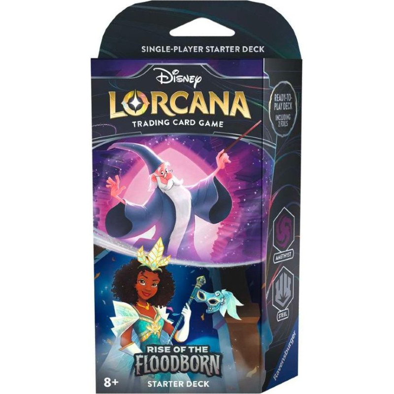 Disney Lorcana TCG Rise of the Floodborn TCG Starter Deck Amethyst & Steel