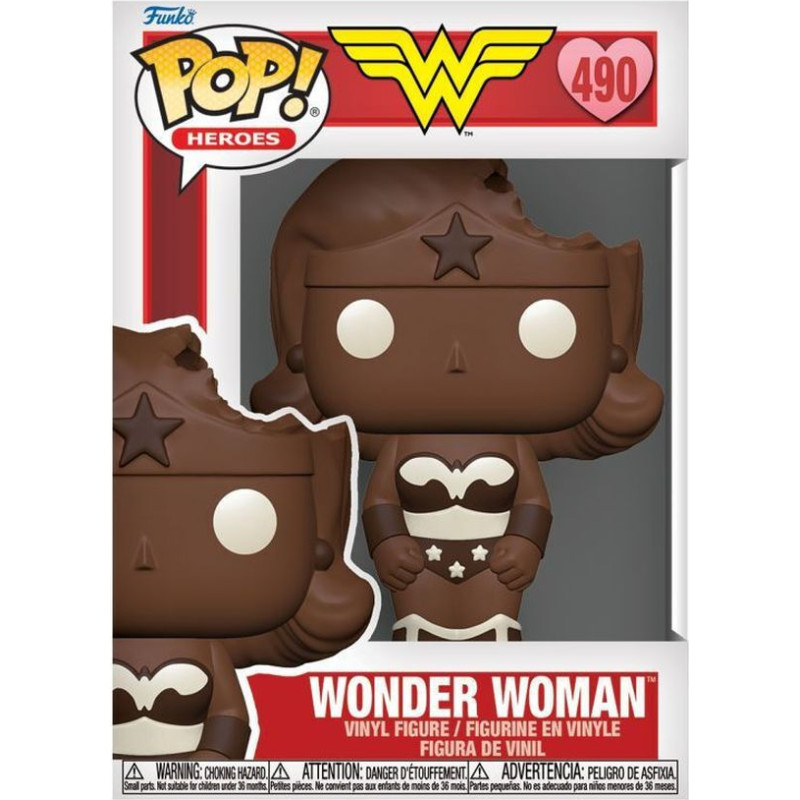 Funko Pop! Heroes DC Valentines Day 2024 - Wonder Woman (Valentine Chocolate) #490 Vinyl Figure