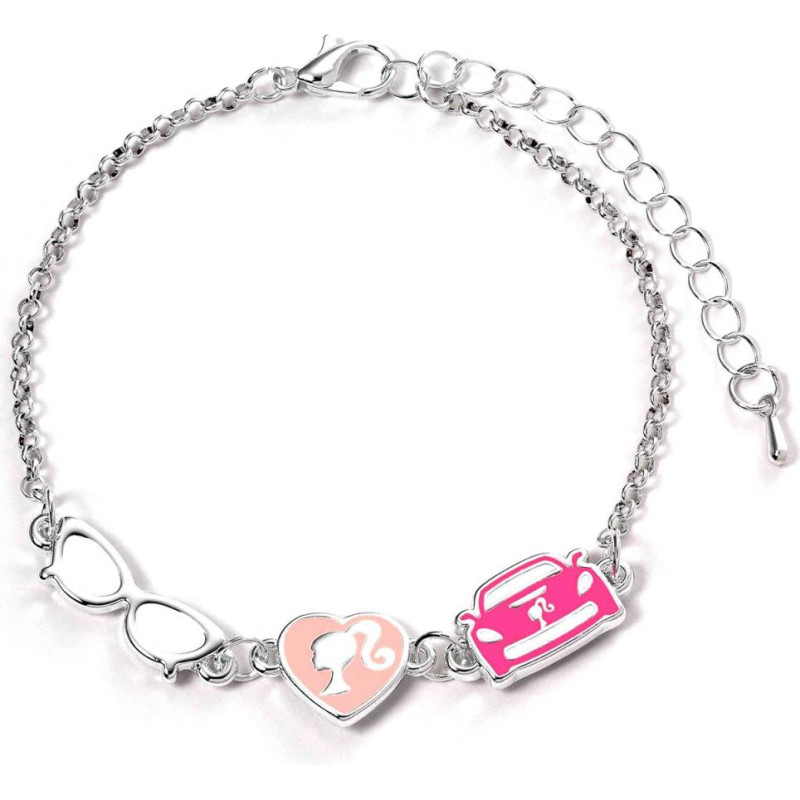Carat Shop Barbie - Charm Bracelet with Three Enamelled Classic Charms - Silhouette, Glasses & Corvette (BMCB0008)