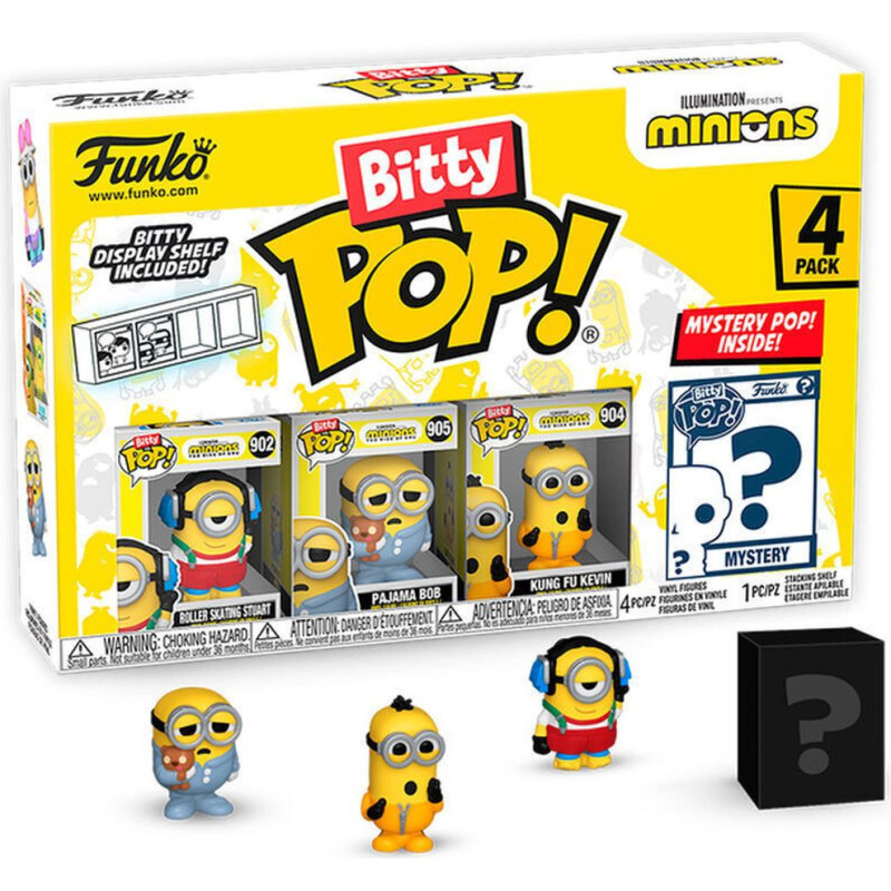 Funko Bitty Pop! 4-Pack: Minions - Roller Skating Stuart Vinyl Figures