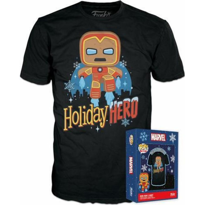 Funko Boxed Tee: Marvel - Gingerbread Iron Man (L)