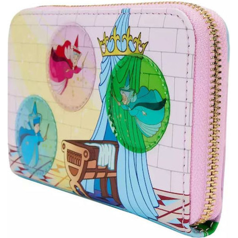 Loungefly Disney: Sleeping Beauty - Stained Glass Castle  Zip Around Wallet (WDWA2898)