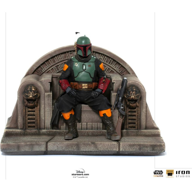 Iron Studios Deluxe: The Mandalorian - Boba Fett on Throne Art Scale Statue (1/10) (LUCSWR45621-10)