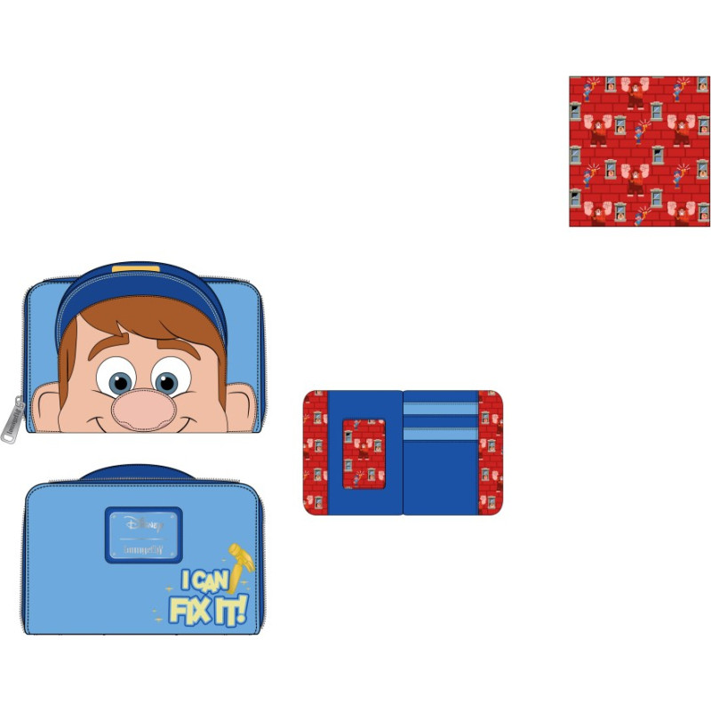 Loungefly Disney Wreck It Ralph Fix It Felix Zip Around Wallet (WDWA1848)